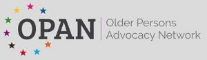 OPAN logo stars around the O+P Older Persons Advocacy Network